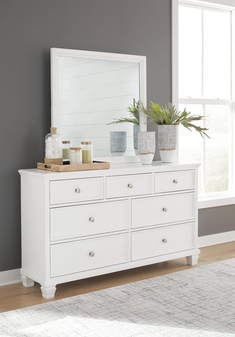 Fortman White Panel Bedroom Set Queen 5: Bed, Dresser, Mirror, Chest, NightStand from Ella Furniture