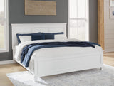 Fortman White Panel Bedroom Set King 3: Bed, Dresser, Mirror from Ella Furniture