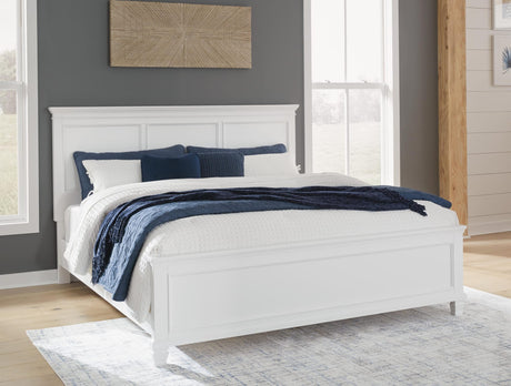 Fortman White Panel Bedroom Set King 3: Bed, Dresser, Mirror from Ella Furniture