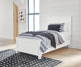 Fortman White Panel Bedroom Set Twin 3: Bed, Dresser, Mirror from Ella Furniture