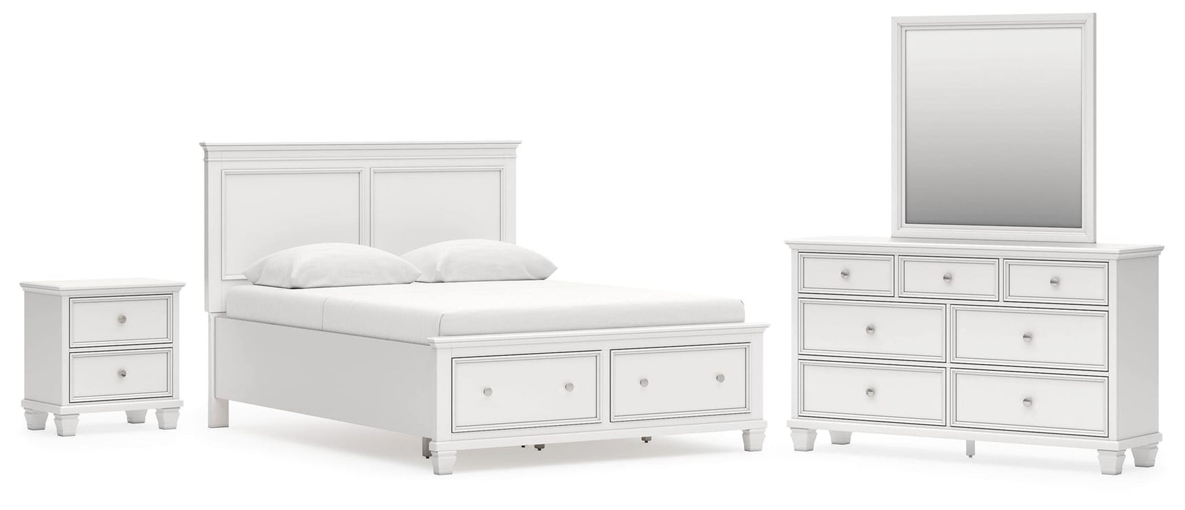 Fortman White Panel Storage Bedroom Set from Ella Furniture