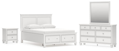 Fortman White Panel Storage Bedroom Set from Ella Furniture