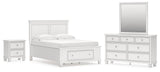 Fortman White Panel Storage Bedroom Set view 2