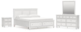 Fortman White Panel Storage Bedroom Set view 3
