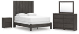 Fraluna Charcoal Panel Bedroom Set from Ella Furniture