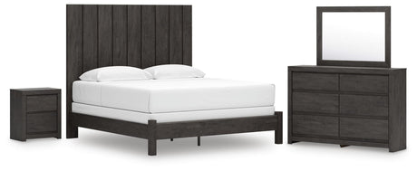 Fraluna Charcoal Panel Bedroom Set view 2