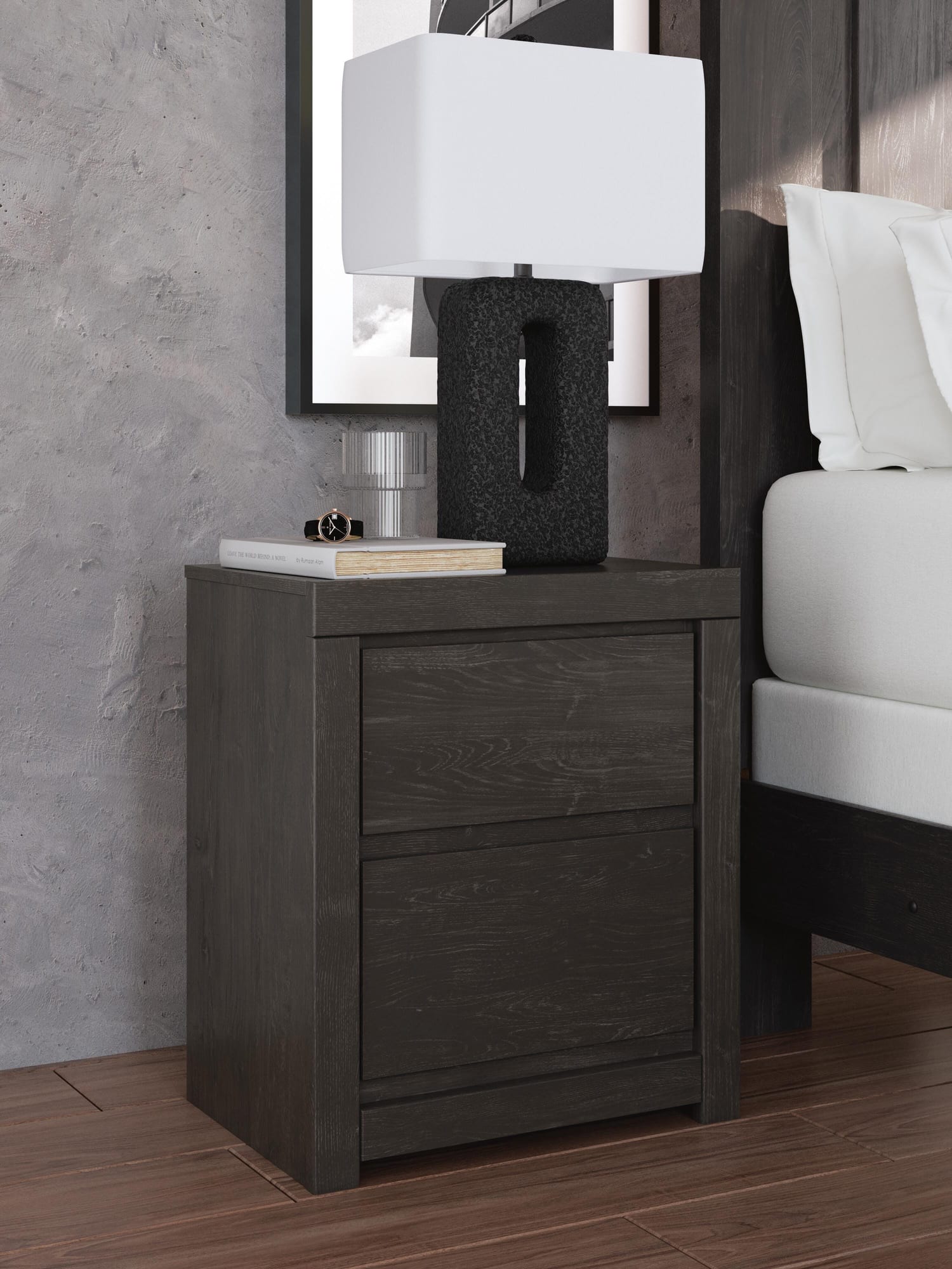 Fraluna Charcoal Panel Bedroom Set view 27