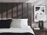 Fraluna Charcoal Panel Storage Bedroom Set King 3: Bed, Dresser, Mirror from Ella Furniture