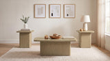 Fraser 3-Piece Greige Pedestal Coffee and End Table Set from Ella Furniture