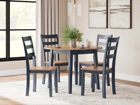 Gesthaven Natural/Blue Dining Set from Ella Furniture