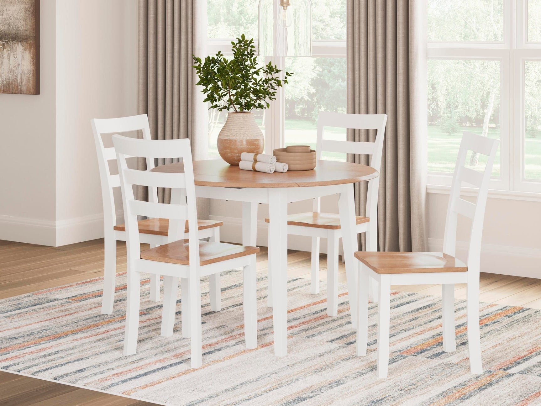 Gesthaven Natural/White Dining Set from Ella Furniture