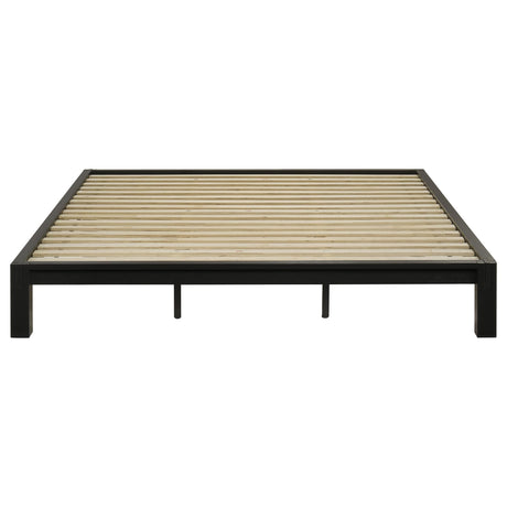 Gislen Eastern King Easy Assembly Wood Platform Bed Black view 3
