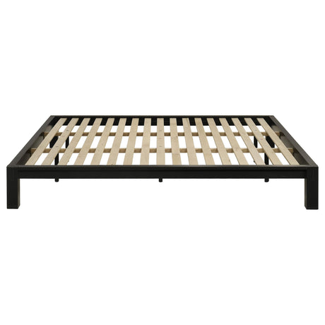 Gislen Eastern King Easy Assembly Wood Platform Bed Black view 4
