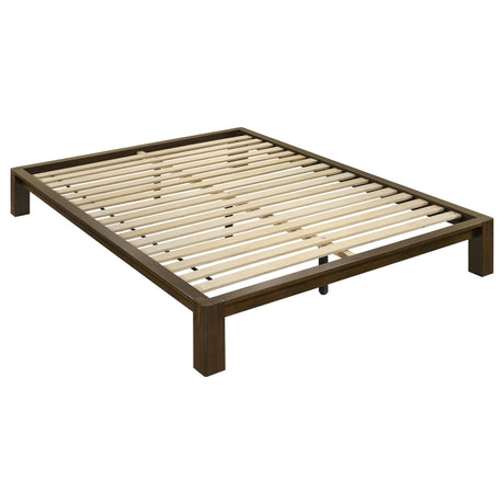 Gislen Full Easy Assembly Wood Platform Bed Walnut from Ella Furniture
