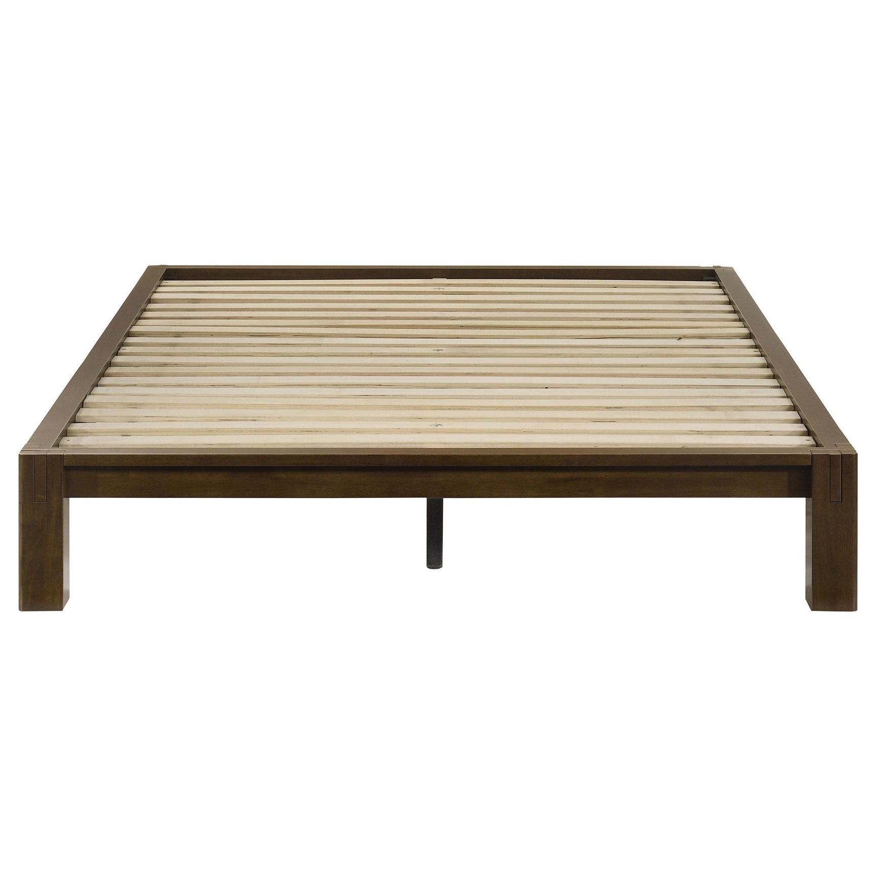 Gislen Full Easy Assembly Wood Platform Bed Walnut view 2