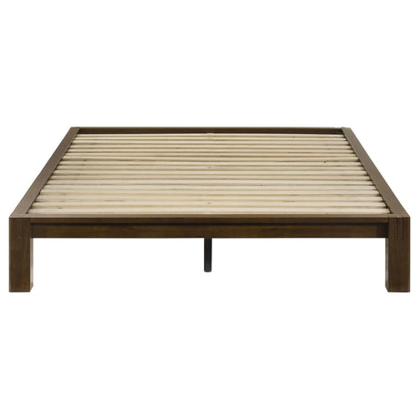 Gislen Full Easy Assembly Wood Platform Bed Walnut view 2