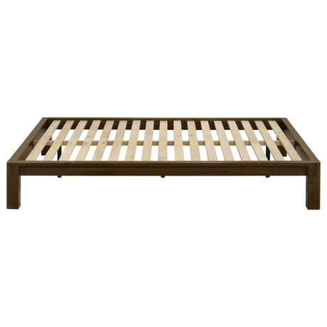 Gislen Full Easy Assembly Wood Platform Bed Walnut view 3