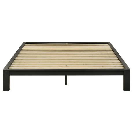 Gislen Queen Easy Assembly Wood Platform Bed Black view 2