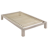 Gislen Twin Easy Assembly Wood Platform Bed White from Ella Furniture