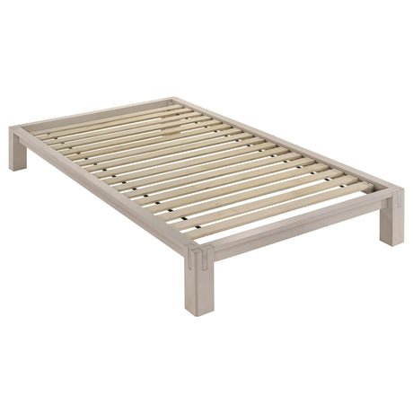 Gislen Twin Easy Assembly Wood Platform Bed White from Ella Furniture