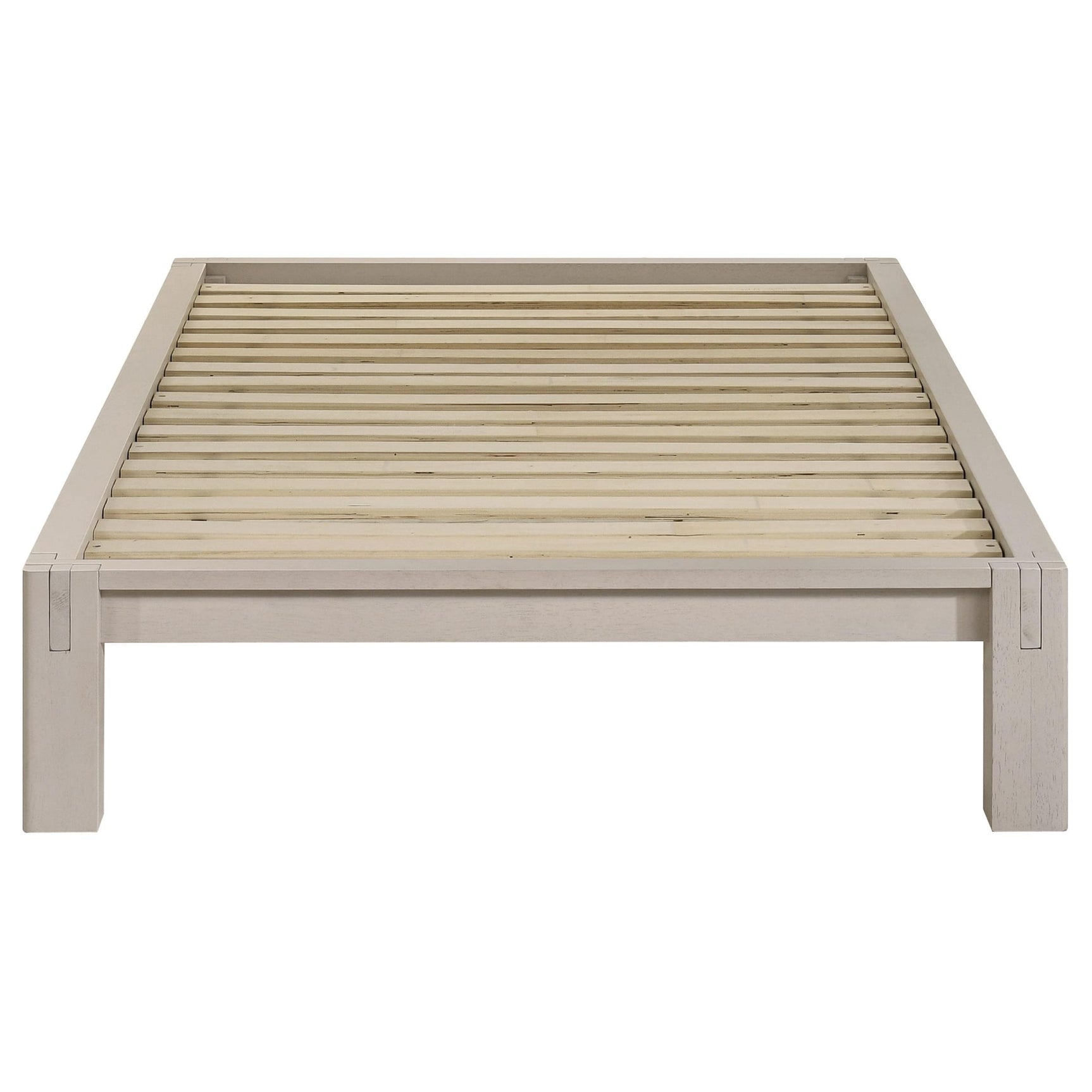 Gislen Twin Easy Assembly Wood Platform Bed White view 2