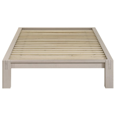 Gislen Twin Easy Assembly Wood Platform Bed White view 2
