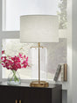 Gizeh Clear/Gold Finish Table Lamp from Ella Furniture