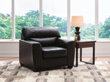 Glennbre Midnight Faux Leather Chair from Ella Furniture