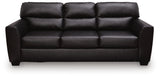 Glennbre Midnight Faux Leather Queen Sofa Sleeper view 3