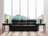 Glennbre Midnight Faux Leather Sofa from Ella Furniture