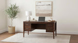 Graham 54-inch 4-drawer Double Pedestal Lift Top Computer Desk Chocolate view 2