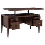 Graham 54-inch 4-drawer Double Pedestal Lift Top Computer Desk Chocolate view 4