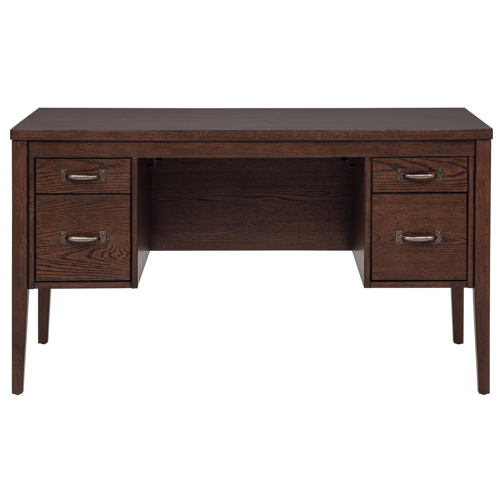 Graham 54-inch 4-drawer Double Pedestal Lift Top Computer Desk Chocolate view 5