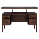 Graham 54-inch 4-drawer Double Pedestal Lift Top Computer Desk Chocolate view 6