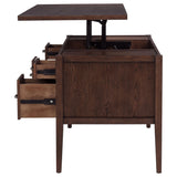 Graham 54-inch 4-drawer Double Pedestal Lift Top Computer Desk Chocolate view 8