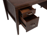 Graham 54-inch 4-drawer Double Pedestal Lift Top Computer Desk Chocolate view 14