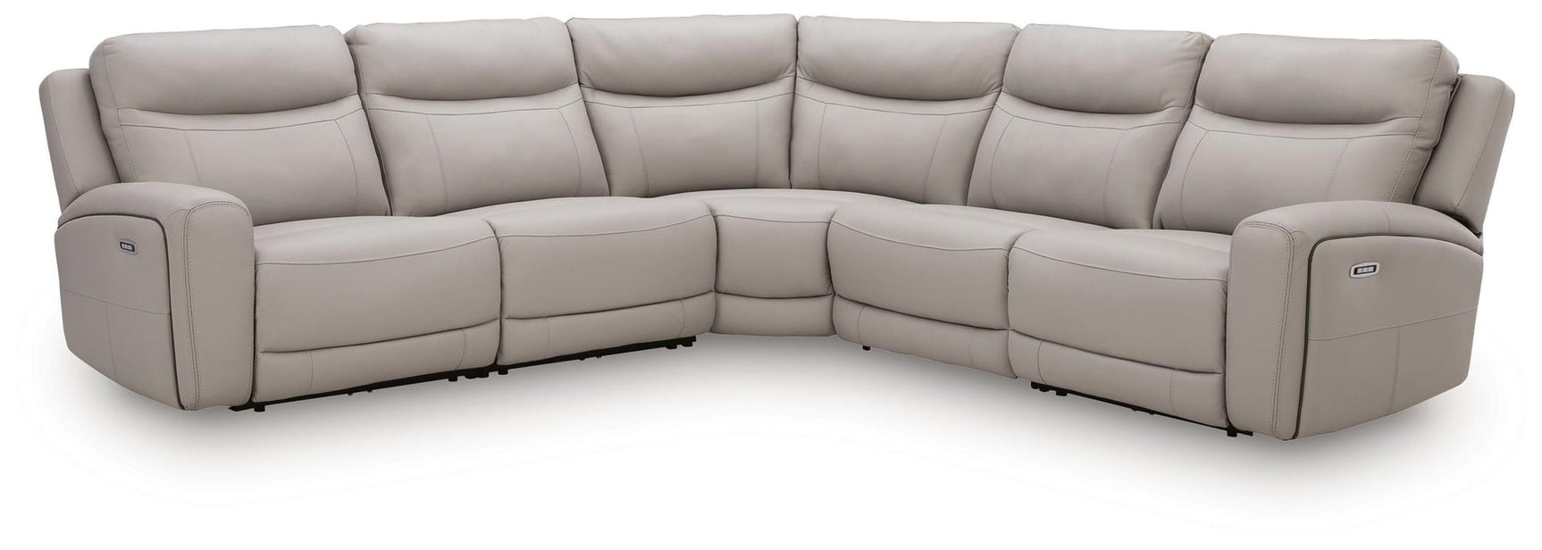 Gravier Gray 5-Piece Power Reclining Sectional view 4