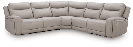 Gravier Gray 5-Piece Power Reclining Sectional view 4