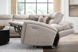 Gravier Gray 6-Piece Power Reclining Sectional with Storage Console from Ella Furniture