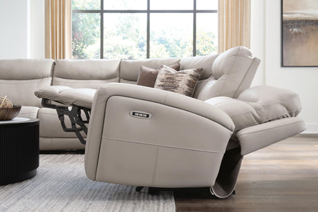 Gravier Gray 6-Piece Power Reclining Sectional with Storage Console from Ella Furniture