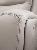 Gravier Gray 6-Piece Power Reclining Sectional with Storage Console detail view