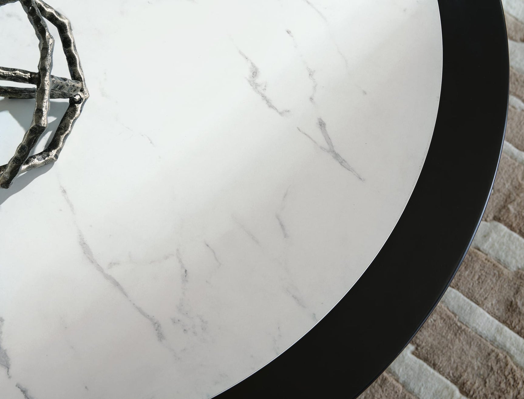 Grayman Black Coffee Table detail view