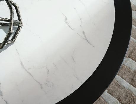 Grayman Black Coffee Table detail view