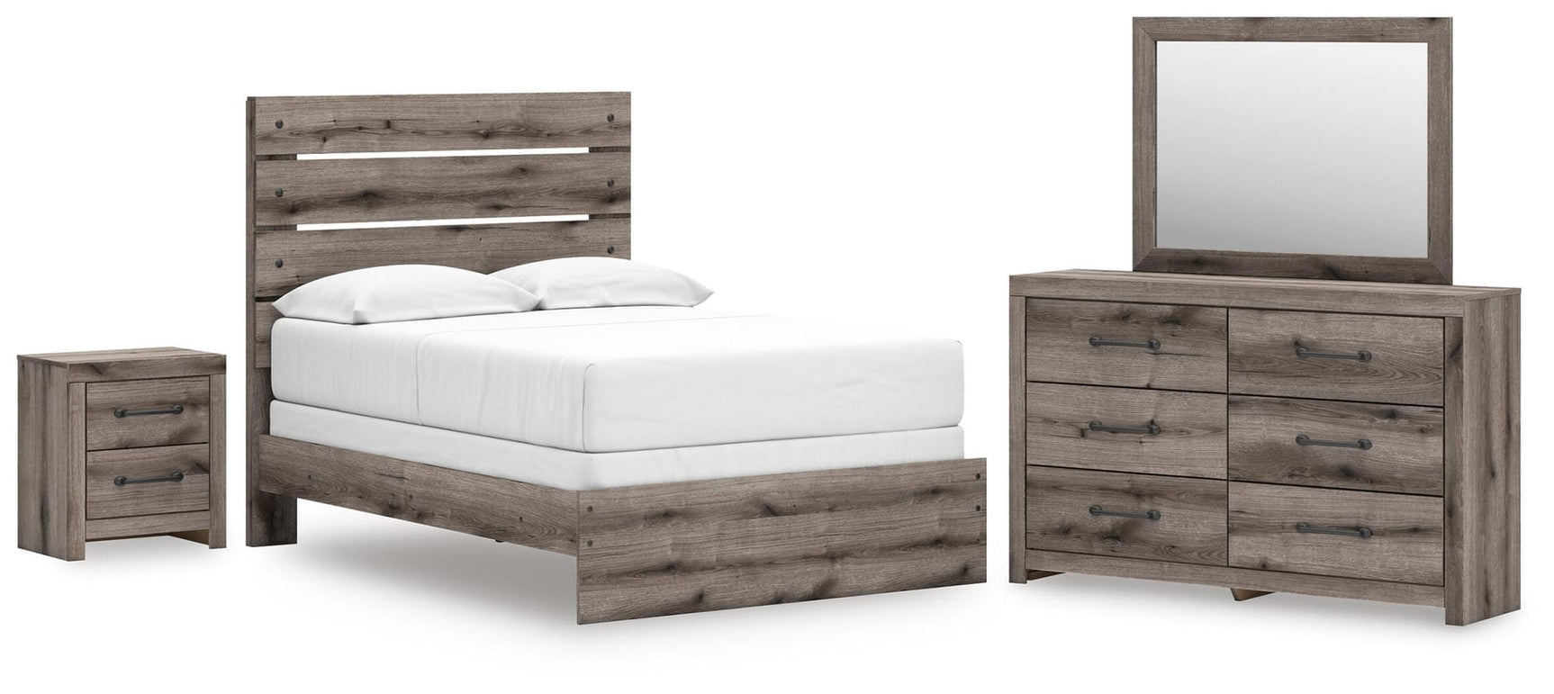 Graystorm Brown Gray Panel Bedroom Set view 2