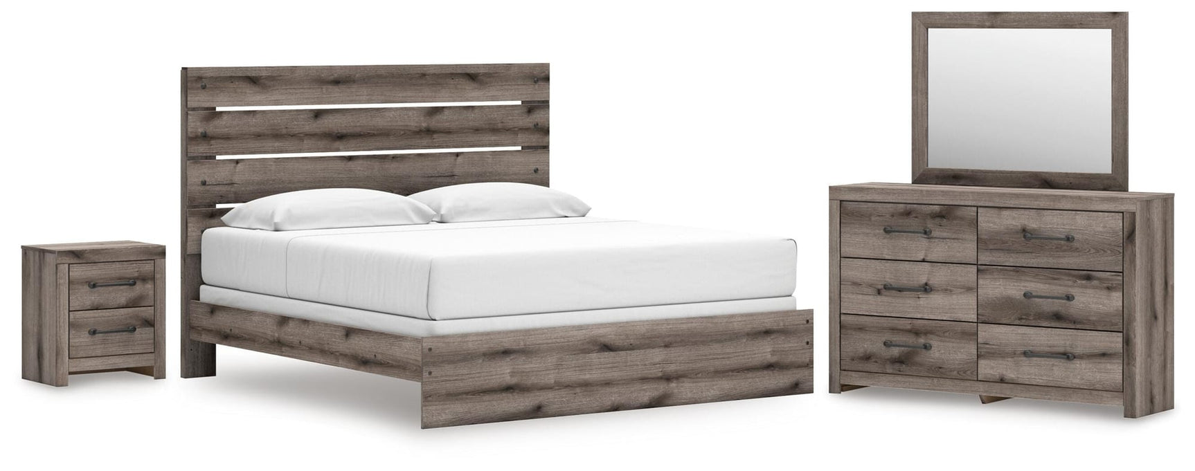 Graystorm Brown Gray Panel Bedroom Set view 3