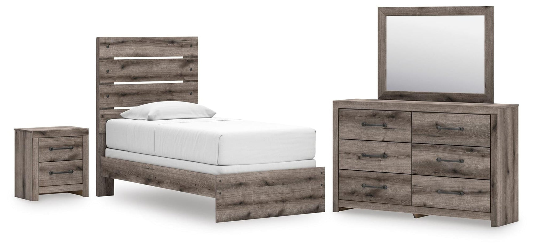 Graystorm Brown Gray Panel Bedroom Set view 4