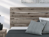 Graystorm Brown Gray Panel Bedroom Set King 3: Bed, Dresser, Mirror from Ella Furniture