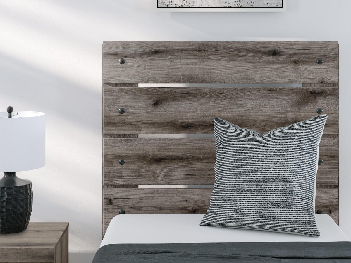 Graystorm Brown Gray Panel Bedroom Set — 4-Drawer Under-Bed Storage