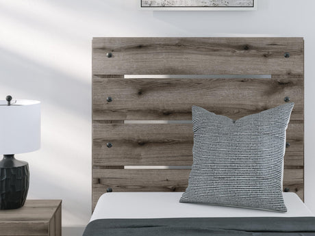 Graystorm Brown Gray Panel Storage Bedroom Set 2 Twin 3: Bed, Dresser, Mirror from Ella Furniture