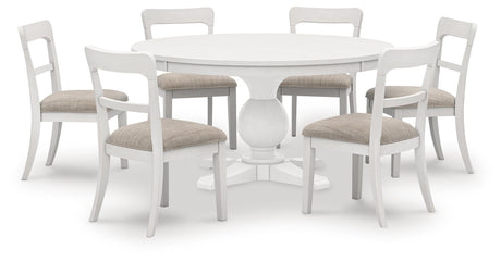 Greddinton White Dining Set view 4